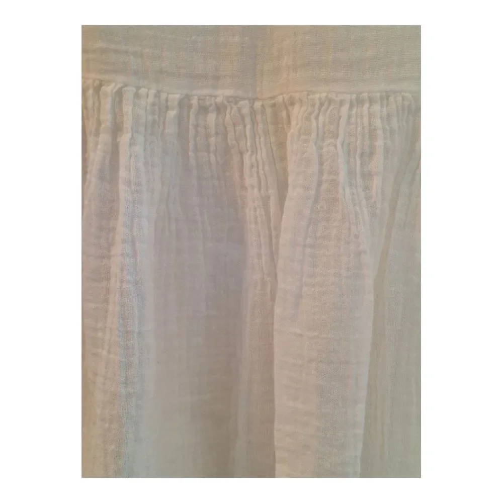 Vineyard Vines White Cotton Gauze High Low Ruffle Dress Made in Italy Oversize S